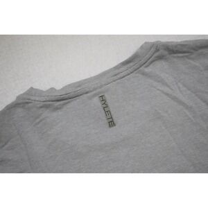 Hylete Gym Shirt Performance Bamboo Rayon Stretch Gray Short Sleeve Mens Large